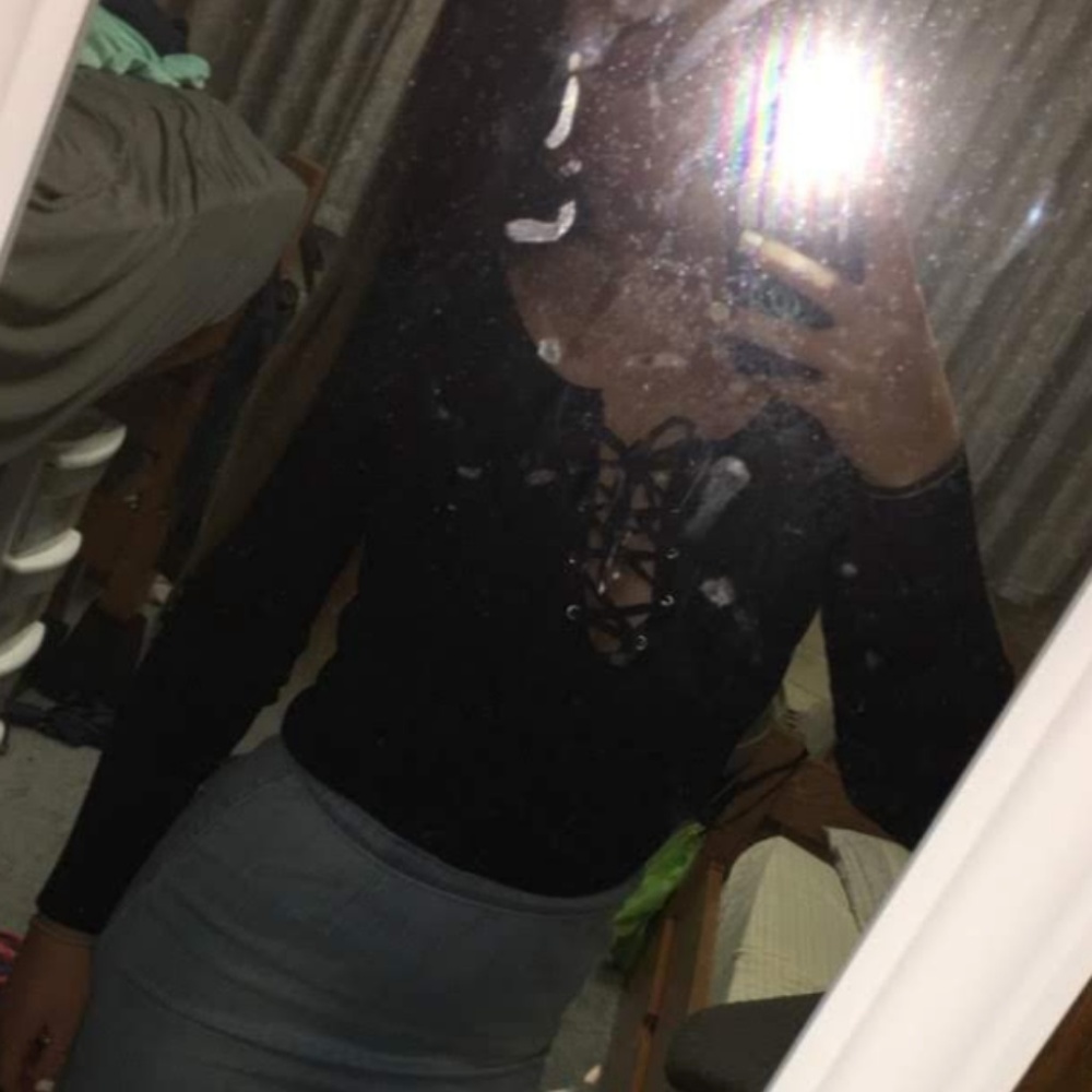 Forever 21 lace up top